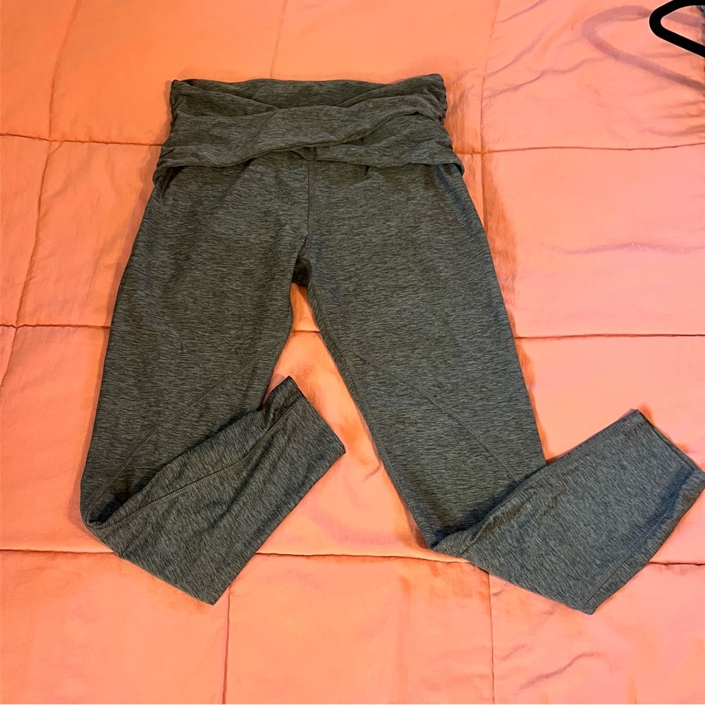 Gray/Green Free People Leggings